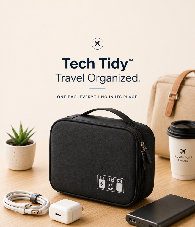 Tech Tidy™ Travel Cable Organizer